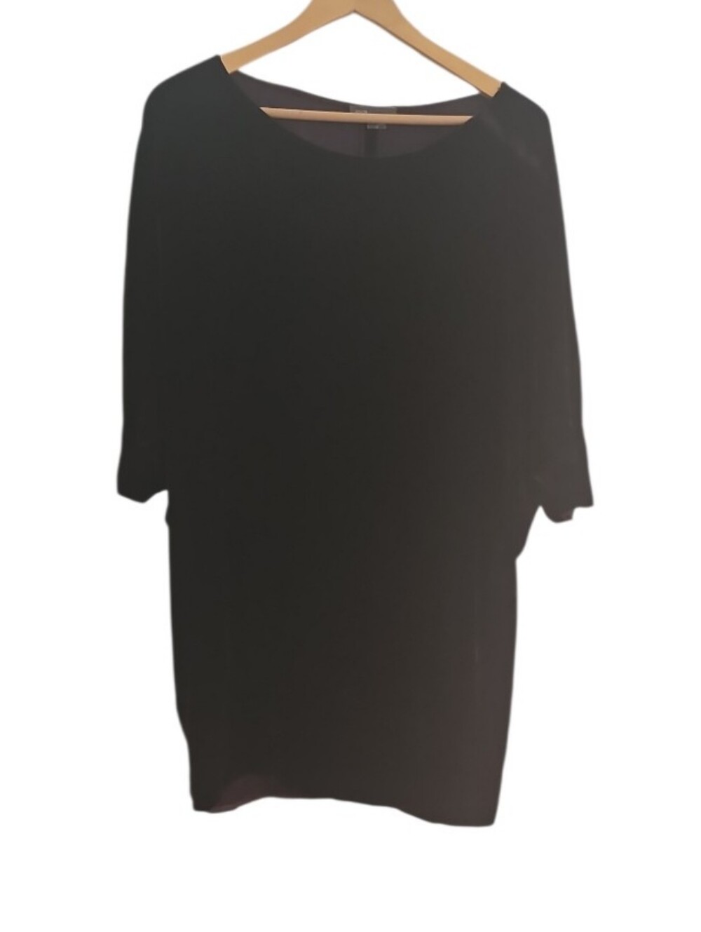 Vince Silk Blend Velvet Dolman Sleeve Tunic Top Women’s S Brown Minimalist Luxe - Picture 1 of 11